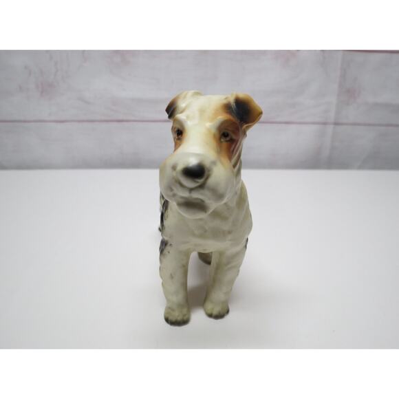 Vintage Ceramic Ucagco Japan Wire Fox Terrier Dog Figurine - Picture 2 of 7